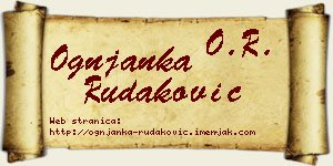 Ognjanka Rudaković vizit kartica